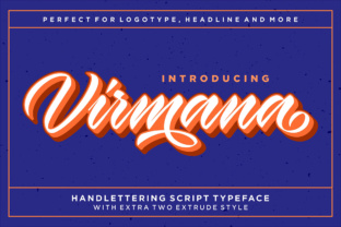 Discover the Bold Elegance of Virmana: A Retro Calligraphy Brush Stroke Font