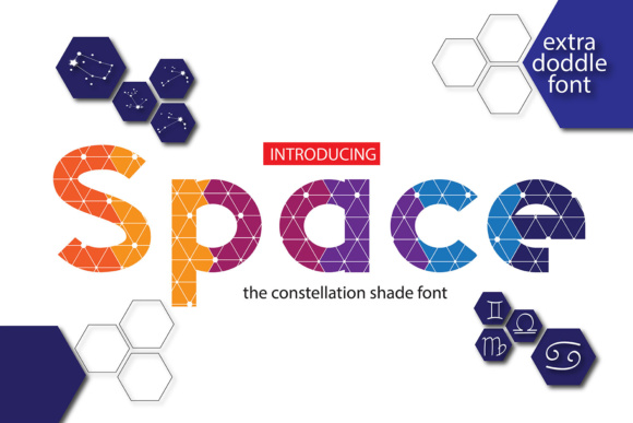 Space: A Beautiful Color Font for Geometric Design