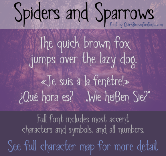 Spiders and Sparrows: A Unique Font for Creative Expression